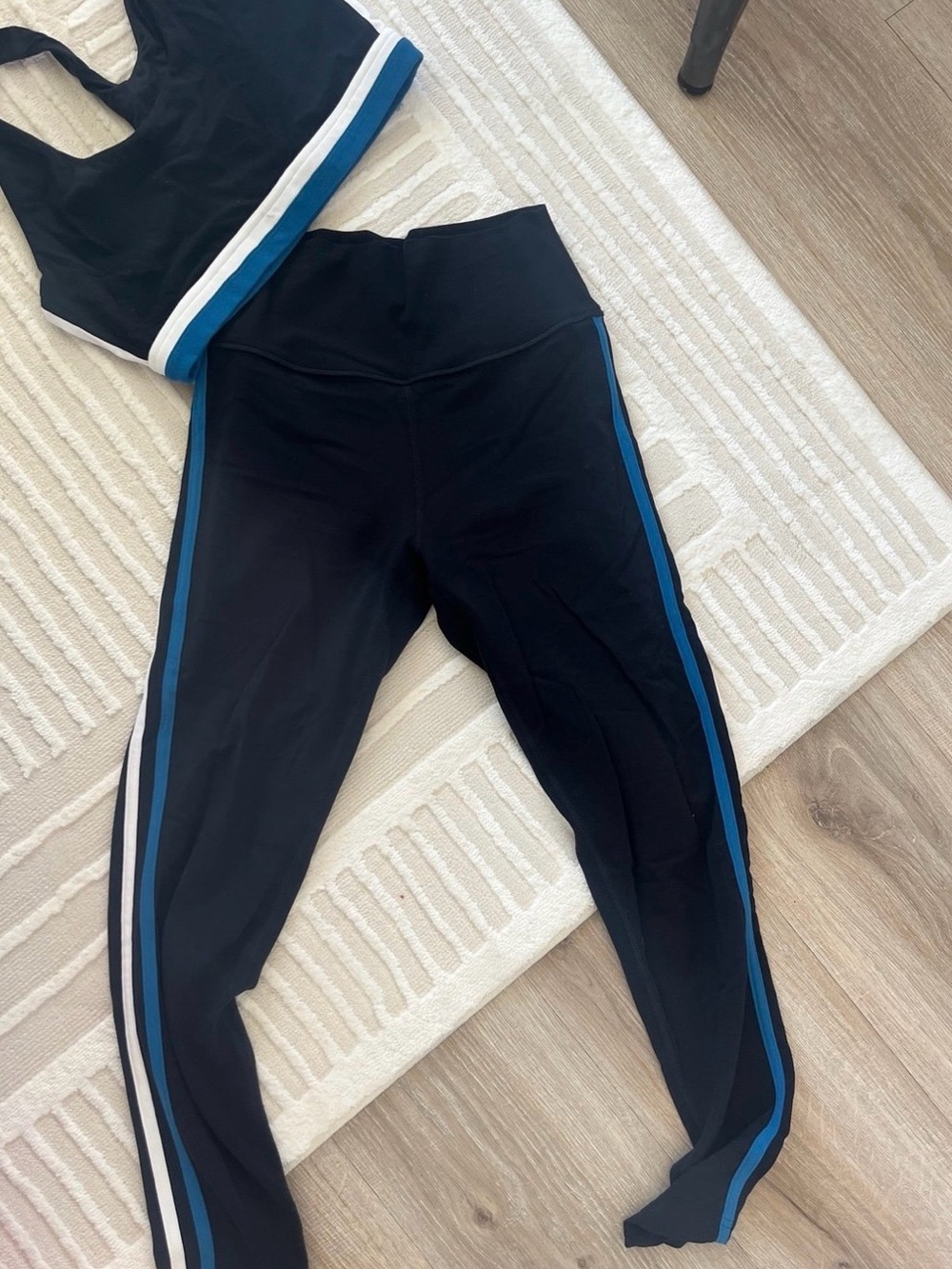 Splits59 Athletic Leggings with Blue Side Stripe